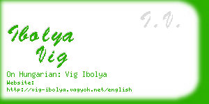 ibolya vig business card